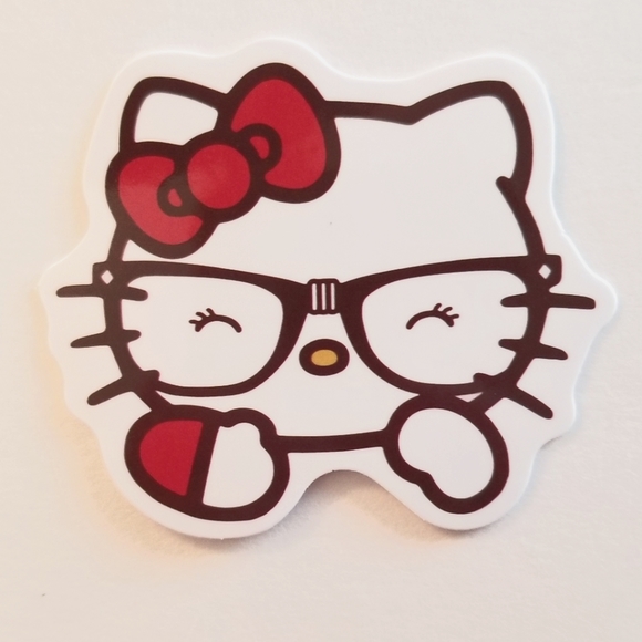 10/$10 Hello Kitty Glasses Sticker - Picture 1 of 1